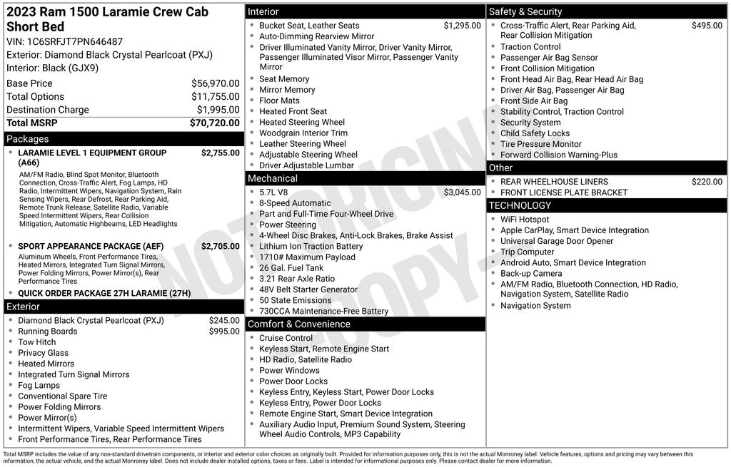 ram ram 1500 pickup 2023 1C6SRFJT7PN646487 image ram ram 1500 pickup 2023 1C6SRFJT7PN646487 image